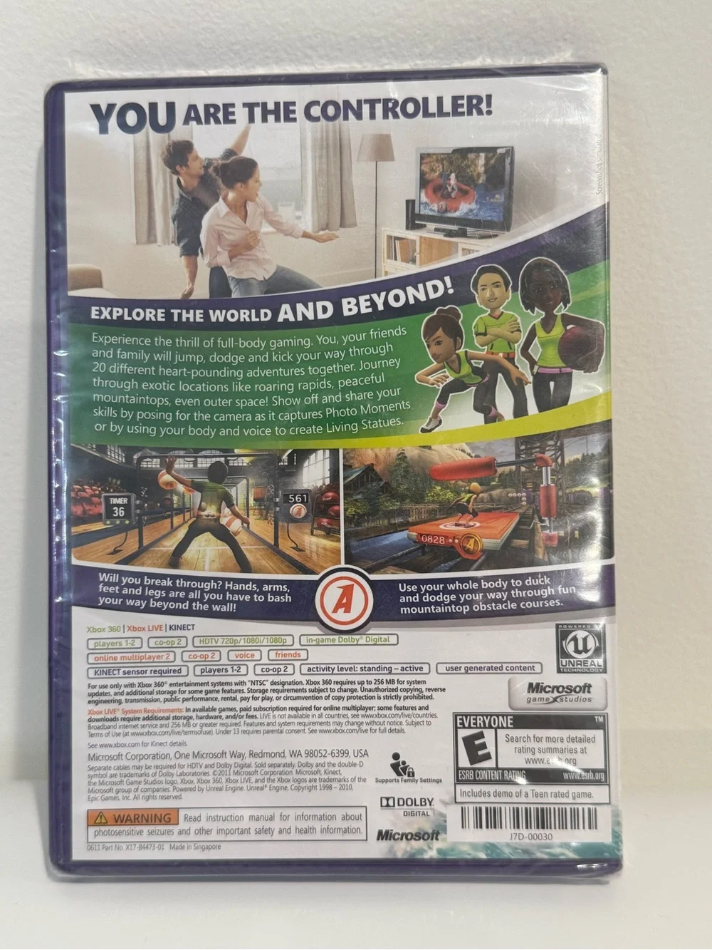 Sealed Xbox 360 Kinect Adventures! Game